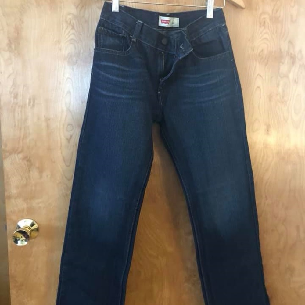 NWOT Boys Levi 505 Blue Jeans sz. 14 Reg 27x27